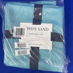 J Queen New York White Sand Cotton Window Panel Seacove Light Filter Rod Pocket
